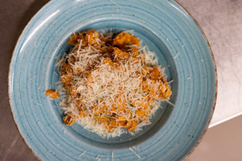 Fresh pizza ingredients prepared daily at Imos