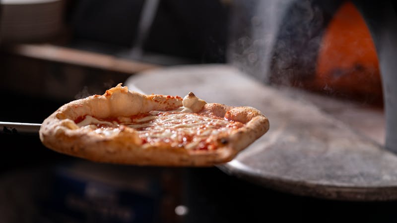 Garden vegetable pizza with fresh toppings